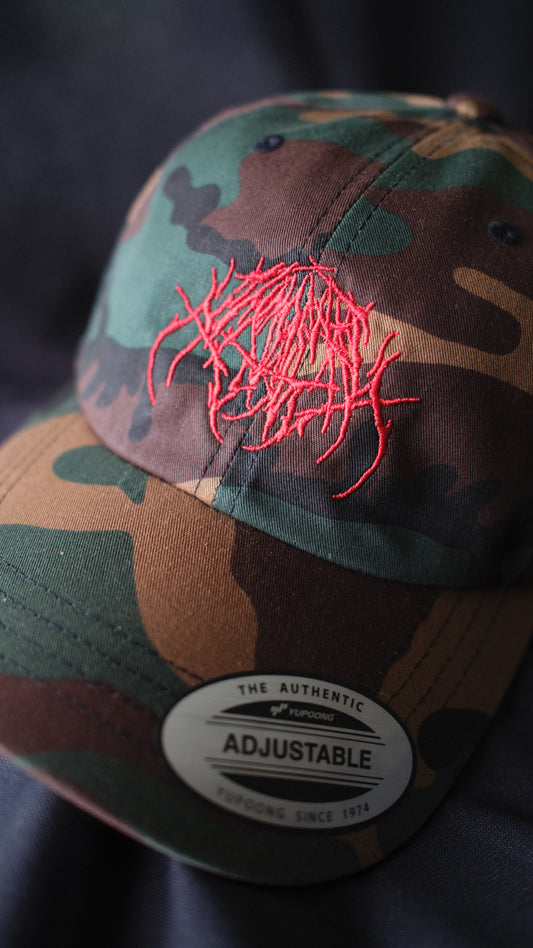 CAMO / RED IJ LOGO DAD HAT